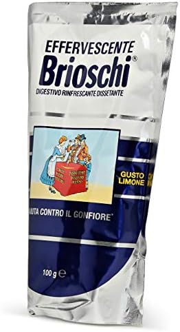 Brioschi: Digestivo Rinfrescante Dissetante נוגד חומצה, לימון טעם 100 גרם, תיק [יבוא איטלקי]